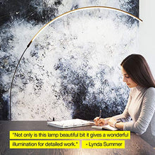 Load image into Gallery viewer, Brightech Sparq - Hanging, LED Arc Floor Lamp - Over The Couch, Contemporary Standing Lamp - Modern, Dimmable Light Arching from Behind The Sofa - Living Room & Office Pole Lamp