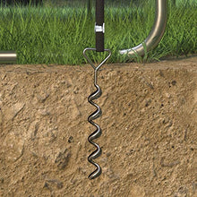 Load image into Gallery viewer, SONGMICS Trampoline Anchor, Heavy Duty Spiral Wind Stake, Tie Down Ground Anchor Kit with Galvanized Iron Stakes, Polyester Straps, Steel Buckles USGN15IN