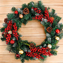 Load image into Gallery viewer, FUNARTY 5 Packs Artificial Red Berry Faux Christmas Berry Stems for Winter Holiday Christmas Décor