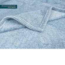 Load image into Gallery viewer, PAVILIA Flannel Fleece Ombre Throw Blanket for Couch | Super Soft Cozy Microfiber Couch Blanket | Gradient Decorative Accent Throw | All Season, 50x60 Inches Turquoise Blue