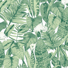 Load image into Gallery viewer, Tempaper Jungle Green Tropical Removable Peel and Stick Wallpaper, 20.5 in X 16.5 ft, Made in the USA
