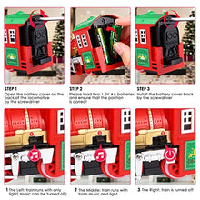 Load image into Gallery viewer, iBaseToy Christmas Train Set with Controllable Sound & Light, Battery Powered Train for Christmas Tree, kids Train Toy Set with 52"Railway Track & 4 Cars, Gift for 3 4 5 6 Year Old Boys Girls Toddlers