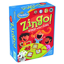 Load image into Gallery viewer, ThinkFun Zingo Bingo Award Winning Preschool Game for Pre-Readers and Early Readers Age 4 and Up - One of the Most Popular Board Games for Boys and Girls and their Parents, Amazon Exclusive Version