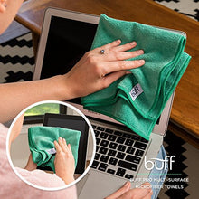 Load image into Gallery viewer, Buff Microfiber Cleaning Cloth | White (12 Pack) | Size 16" x 16" | All Purpose Microfiber Towels - Clean, Dust, Polish, Scrub, Absorbent