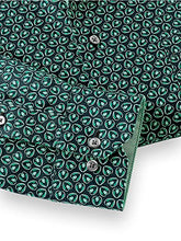 Load image into Gallery viewer, Paul Fredrick Men's Classic Fit Non-Iron Cotton Deco Dress Shirt Black/Green 20.0/37 DWS020B