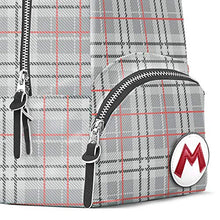 Load image into Gallery viewer, Controller Gear Super Mario - Mario Plaid - Small Backpack for Women, Girl's Cute Mini Bookbag Purse, Travel Bag for Nintendo Switch Console & Accessories - Nintendo Switch