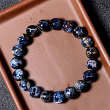 Load image into Gallery viewer, LKBEADS Natural Natural Pietersite 10mm rondelle smooth 7inch Semi-Precious Gemstones Beaded Bracelets for Men Women Healing Crystal Stretch Beaded Bracelet Unisex