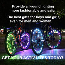 Load image into Gallery viewer, Sumree Bike Wheel Lights LED Bike Spoke Light Super Bright Cycling Bicycle Light with Batteries Included (1 Wheel Pack) (Rainbow)