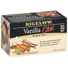 Load image into Gallery viewer, Bigelow Vanilla Chai Black Tea, Caffeinated, 20 Count (Pack of 6), 120 Total Tea Bags