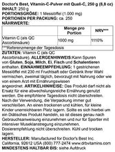 Load image into Gallery viewer, Doctor's Best Vitamin C Powder with Quali-C, Healthy Immune System, Brain, Eyes, Heart and Circulation, Joints, Sourced from Scotland, 250G, 8.8 Ounce (Pack of 1)