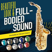 Load image into Gallery viewer, Mendini By Cecilio Eb Alto Saxophone - Case, Tuner, Mouthpiece, 10 Reeds, Pocketbook - Black & NickelE Flat Musical Instruments