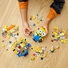 Load image into Gallery viewer, LEGO Minions: Brick-Built Minions and Their Lair (75551) Building Kit for Kids, Great Birthday Present for Kids Who Love Minion Toys and Kevin, Bob and Stuart Minion Characters, New 2020 (876 Pieces)