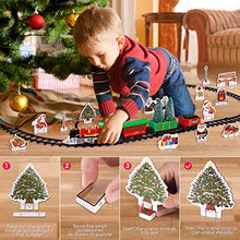 Load image into Gallery viewer, iBaseToy Christmas Train Set with Controllable Sound & Light, Battery Powered Train for Christmas Tree, kids Train Toy Set with 52"Railway Track & 4 Cars, Gift for 3 4 5 6 Year Old Boys Girls Toddlers