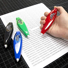 Load image into Gallery viewer, BAZIC Retractable Correction Tape 5 mm x 196", Easy to Use Applicator Tapes Roller White Out, for Instant Corrections for Office School & Home, 3-Pack