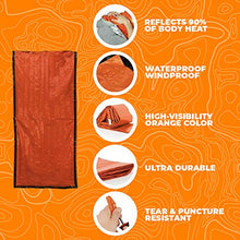 Load image into Gallery viewer, Survival Mylar Bivy Sack Portable Prepper Gear - Emergency Sleeping Bag Survival Bag - Lightweight Survival Sleeping Bags Double as Bivvy Thermal Survival Blanket for Bugout Bag Supplies