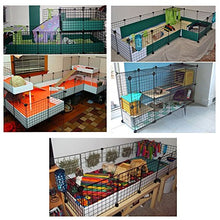 Load image into Gallery viewer, LANGXUN 16pcs Metal Wire Storage Cubes Organizer, DIY Small Animal Cage for Rabbit, Guinea Pigs, Puppy | Pet Products Portable Metal Wire Yard Fence(14" H)