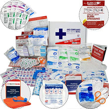 Load image into Gallery viewer, OSHA & ANSI First Aid Kit Refill/Upgrade, 50 Person, 196 Pieces, ANSI 2015 Class B - Includes Splint, Tourniquet, Tools, Single dose and More: Fill Your kit or use to Upgrade to Current regulations