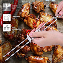 Load image into Gallery viewer, CMYK Barbecue Skewers, 6-Pack 13" Stainless Steel Grilling Skewers with Slider, Reusable Metal BBQ Shish Kebab Skewer Sticks