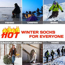 Load image into Gallery viewer, Hissox 2Pack Fleece Lined Thick Cold Weather Women Insulated Thermal Socks & Mens Womens Warm Fur Lined Thick Slipper Gripper Socks