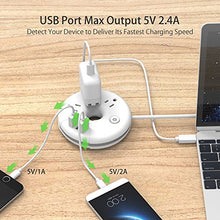 Load image into Gallery viewer, Travel Power Strip, NTONPOWER 3 Outlets 3 USB Portable Desktop Charging Station Short Extension Cord 15 inch for Office, Home, Hotels, Cruise Ship, Nightstand - White