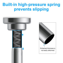 Load image into Gallery viewer, TEECK Shower Curtain Rod, 40-73 inch Adjustable Tension Spring, Premium Stainless Steel, Anti-Slip, No Drilling, No Rust, Never Collapse, for Bathroom, Easy to use