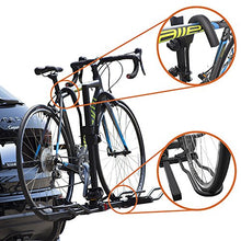 Load image into Gallery viewer, BV 2-Bike Bicycle Hitch Mount Rack Carrier for Car Truck SUV - Tray Style Smart Tilting Design (2-Bike Carrier)