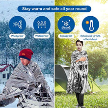 Load image into Gallery viewer, Primacare HB-10 Emergency Foil Mylar Thermal Blanket (Pack of 10), 52" Length x 84" Width, Silver