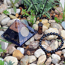 Load image into Gallery viewer, Orgone Pyramid Pendant | Emf Protection Positive Energy Generator | 3 in 1 Black Tourmaline Chakra Bracelet Orgonite Pyramid Pendant for Chakra Balance Deep Meditation Inner Mind Healing Empowerment