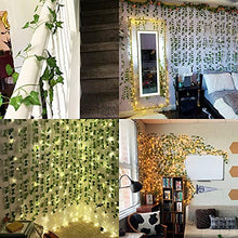 Load image into Gallery viewer, JPSOR 24pcs 158 Feet Fake Ivy Leaves Fake Vines Artificial Ivy, Silk Ivy Garland Greenery Hanging Plants Vines for Bedroom Room Indoor Decor, Party Wedding Wall Decor Outdoor