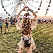 Load image into Gallery viewer, Womens Dresses V Neck Three Quarter Sleeve Gold Dot Sequin Print Floral Trim A Line Elegant Summer Mini Dress (S, Gold)