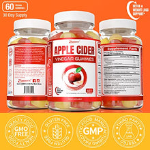 Load image into Gallery viewer, Apple Cider Vinegar Gummies Vitamins with The Mother, 500mg ACV & Ginger, Vegan, Paleo & Keto Friendly, Non-GMO, Natural Apple Flavor Pectin Gummy with Superfoods, for Women Men, 60 Count, by Zammex