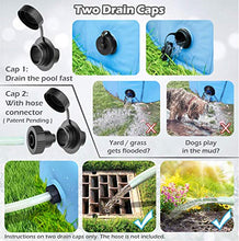 Load image into Gallery viewer, Jasonwell 1 PCS Foldable Dog Pool Collapsible Dog Pet Pool Bathing Tub Kiddie Pool Size L And 1 PCS Sprinkler for Kids Splash Pad Play Mat 60" Baby Wading Pool Summer Outdoor Water Toys Kids Sprinkler