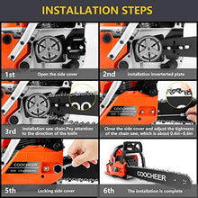 Load image into Gallery viewer, Tinfancy 62CC Chainsaw, 20” 2-Stroke Portable Gas Chainsaw, Handed Petrol Woodcutting Saw with Tool Kit