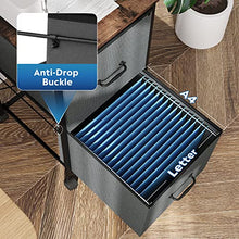 Load image into Gallery viewer, DEVAISE 2 Drawer Mobile File Cabinet, Rolling Printer Stand, Fabric Vertical Filing Cabinet fits A4 or Letter Size for Home Office, Rustic Brown