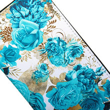 Load image into Gallery viewer, LOVESHE Women's Wallet RFID Blocking Bohemian style Credit Card Zip Around Phone Clutch Large Travel Purse Wristlet Clutch Wallet Zipper Wallet For Women(CambridgeBlue-Flower)