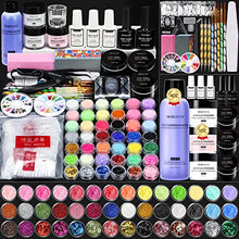 Load image into Gallery viewer, Morovan Acrylic Nail kit Acrylic Powder and Liquid Set With Glitter Acrylic Nail Brush Nail Tips Acrylic Nail Supplies for Acrylic Nails Extension Starter Kit