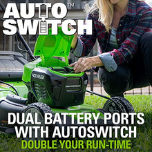 Load image into Gallery viewer, Greenworks 40V 21" Brushless (Smart Pace) Self-Propelled Lawn Mower, 2 x 4Ah USB (Power Bank) Batteries and Charger Included MO40L4413