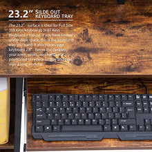 Load image into Gallery viewer, TOPSKY Computer Desk with Storage Shelves/Keyboard Tray/Monitor Stand Study Table for Home Office (Industrial/Rustic Brown)