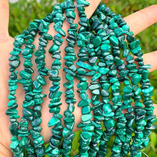 Load image into Gallery viewer, 1 Strand Top Quality Natural Green Malachite Gemstones Smooth Chips Beads Free-Form Loose Beads 33 Inch for Jewelry Craft Making GZ1-32