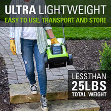 Load image into Gallery viewer, Greenworks 24V 13-Inch Cordless (2-In-1) Push Lawn Mower, 4.0Ah USB Battery (USB Hub) and Charger Included MO24B410