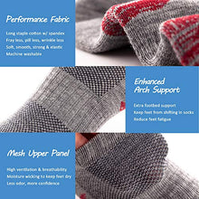 Load image into Gallery viewer, u&i Men's Performance Cushion Cotton Low Cut Ankle Athletic Socks with Tab, Gray (6-Pack)