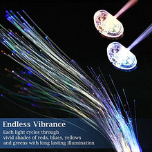 Load image into Gallery viewer, Midafon 15 Pack LED Color Changing Fiber Optic Hair Lights Barrettes Light Up Party Favors Glow Toys Supplies