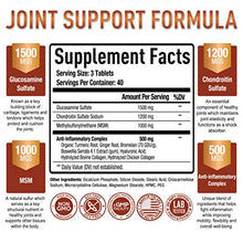 Load image into Gallery viewer, Premium Glucosamine Chondroitin MSM Supplement Tablets w/ Turmeric & Boswellia - Max Strength Joint Pain Relief & Lubrication, Anti-Inflammatory - Glucosamine Sulfate Joint Supplement for Men & Women