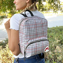 Load image into Gallery viewer, Controller Gear Super Mario - Mario Plaid - Small Backpack for Women, Girl's Cute Mini Bookbag Purse, Travel Bag for Nintendo Switch Console & Accessories - Nintendo Switch