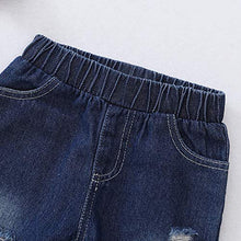 Load image into Gallery viewer, Baby Girl Outfits 6-9 Months Infant Baby Clothes Red Ruffle Sleeve Shirt Toddler Ripped Jeans Denim Pants Set 6-12 Months Girl Clothes