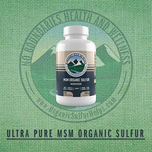 Load image into Gallery viewer, 500mg MSM Organic Sulfur Capsules by No Boundaries Health and Wellness – 180 Vegetable Capsules: No Excipients or Fillers – Premium Health Supplement: 99.9% Pure MSM Powder – Joints, Skin, Hair, Nail
