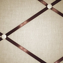 Load image into Gallery viewer, Breeze Point Fabric Memo & Photo Bulletin Board with Ribbons, 23.75" x 15.75", Off/White