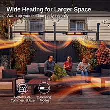 Load image into Gallery viewer, EAST OAK Patio Heater for Commercial Use, 4000W Wall Mounted Infrared Heater, Outdoor Heaters for Patio for Large Area, IP65 Waterproof Electric Heater Fast Heating with Remote Control, 240V Black