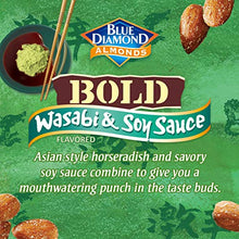 Load image into Gallery viewer, Blue Diamond Almonds Bold Favorites Variety Pack - Salt 'n Vinegar, Habanero BBQ, & Wasabi & Soy Sauce, Bold Variety Pack, 16 Ounce (Pack of 3)