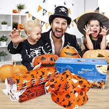 Load image into Gallery viewer, Disposable Face Masks, Halloween Face Mask 3 Layers Facial Safety Masks with Adjustable Elastic Ear Loop Disposable Respirator Safety Mouth Masks Dust Air Pollution Protection - 50Pcs